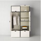 Wooden Wardrobe with 5 Doors and 2 Drawers