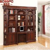 Living Room French Solid Wood Bookcase Corner (GSP18-014)