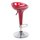 Red Modern ABS Bombo Style Swivel Rotatable Bar Stool for Night Club Furniture