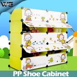 Children Furniture DIY Cute Plastic Shoes Cabinet Organizer