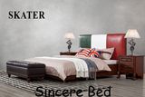 American Style Fabric Bed Leather Bed Furniture