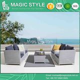 Outdoor Sofa Set with Cushion Garden Sling Sofa Modern Textile Sofa Textile Coffee Sofa Leisure Sling Sofa Outdoor Coffee Table with Stone Imitation Glass