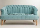 American Country Rural Mediterranean Sofa Furniture Restoring Ancient Ways Leisure Solid Wood Double Cloth Art Sofa in The Living Room (M-X3377)