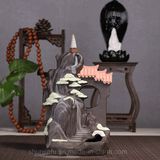 Rockery and Courtyard Backflow Incense Burner Home Furnishing Decoration.