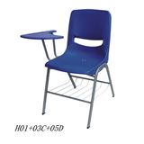 Student Chair with Writing Pad School Chair with Bookcase (H01+03C+05D)