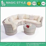 Garden Combination Sofa with Cushions and Pillows Outdoor Wicker Sofa Rattan Leisure Sofa Patio Furniture