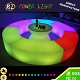 Lounge Furniture Color Changing RGB Lighted Bar LED Semi Circular Bench