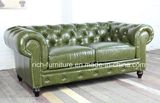 Classic Vintage Leather Chesterfield Sofa for Living Room