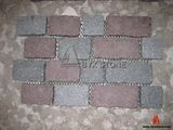 Green & Red Porphyry Cobblestone for Garden Paving