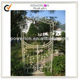 Creamy White Decorative Wrought Iron Gate Garden Arch