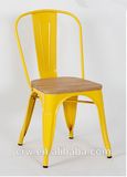 Replica Wooden Seat Metal Iron Chairs