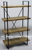 4 Tier Antique Vintage Decorative Wooden/Metal Shelf Storage