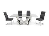 Modern Glass Stainless Steel Chrome Base Florentina China Italian Furniture