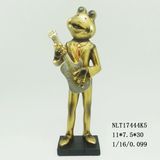 Custom Tabletop Decoration Items Gold Frog Gifts Sculpture Frog Figurine