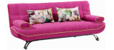 Fashion Folded Fabric Sofa Bed with Armrest