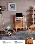 Carbonized Vertical Solid Bamboo Computer Desk