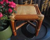 Cane Makes up Delicate Whole Cane Make Small Square Stool Rural Wind Fashion Exquisite Small Square Stool Rattan Stool (M-X3229)