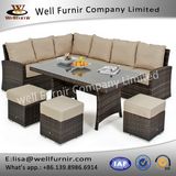 Well Furnir T-001 Waterproof Rattan Dining Sofa