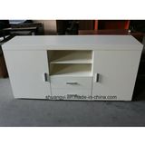 Two Door Two Drawer Two Open Shelves Wooden TV Cabinet