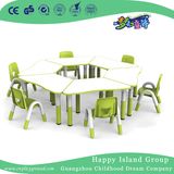 Kindergarten Children Wooden Trapezoidal Table Desk Furniture (HG-4803)