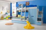 Solid Wooden Kids Bedroom Bunk Bed with Wardrobe (805)
