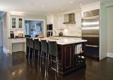American Wood Kitchen Cabinet with Marble Top