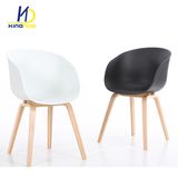 Indoor and Outdoor PP Plastic Dining Hay Chair with Metal Leg