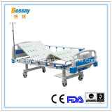 Manual Hospital Bed with Two Revolving Levers