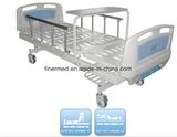 2 Function Manual Mobile Hospital Bed with Shoe Holder and Dining Table