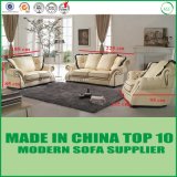 Leisure Style Wooden Office Genuine Leather Sofa