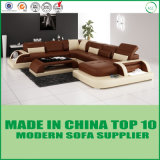 Divan Style Living Room Hotel Genuine Leather Sofa