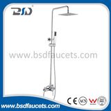 Chrome Bathroom Bath Rainfall Shower Head Shower Faucet Set