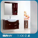 2017 Glossy Free Standing Solid Wood Bathroom Cabinet Sw-Wd0038W