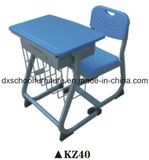 High Quality Plastic School Desk and Chair KZ40