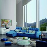 Blue Simple Style Corner Fabric Sofa for Home Furniture