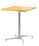 Solid Wooden Top Stainless Steel Folding Dining Restaurant Table