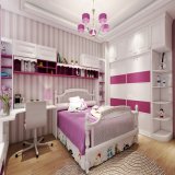 White Purple Wardrobe Cabinet for Kid