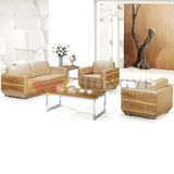 Genuine Leather Top Modern Office Reception Sofa (HY-F1004)