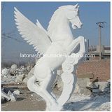 White Unique Animal Horse Art Sculpture for Outdoor, Garden, Yard