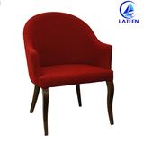 Metal Furniture Comfy Fabric Sofa Chair Imitated Wooden