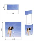 Lightweight ABS Advertising Promotion Counter with Semi-Round (PM-02-C)