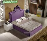 P001 Italian Design High Head Board Fabric Modern Bed