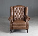 Chesterfield Wingback Arm Leather Sofa Chair for Living Room (RF-5005)