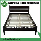 Solid Pine Wooden Double Bed with Low Foot End (WJZ-B85)