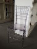 One-Piece Plastic Clear Chiavari Chair, Resin Tiffany Chair