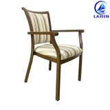Wholesale Dining Furniture Aluminum Metal Wood Like Chair