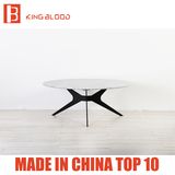 Fashion Coffee Top Marble Table with Black Metal Leg