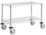 Wire Shelving 2-Tier Rolling Cart