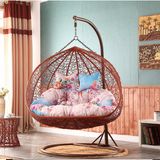 Double Swing Outdoor Swing, Rattan Furniture, Rattan Basket (D151B)