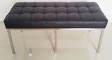 Ottoman Bench Stool with Stainless Steel Frame